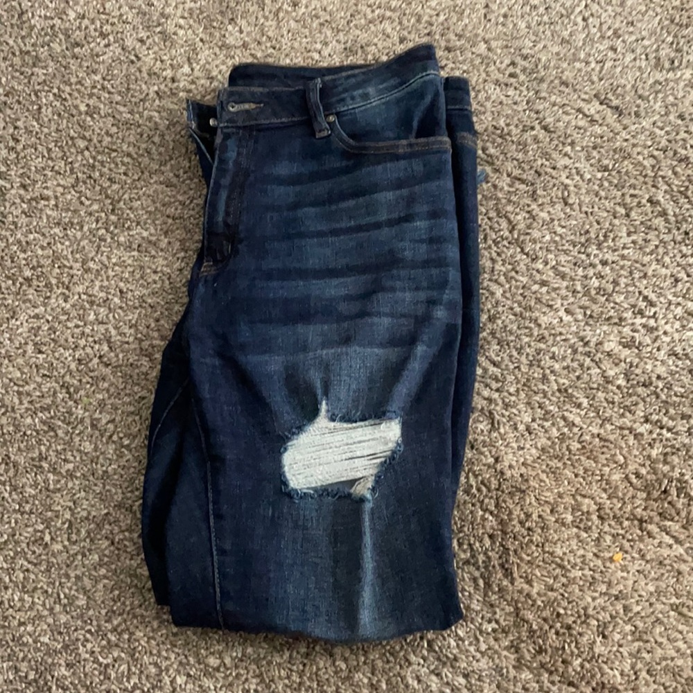 Blue denim jeans